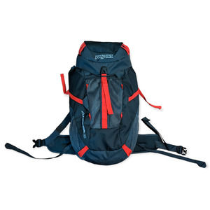 EUC JanSport Katahdin 50 Adjustable Backpacking Hiking Backpack in Red/Grey